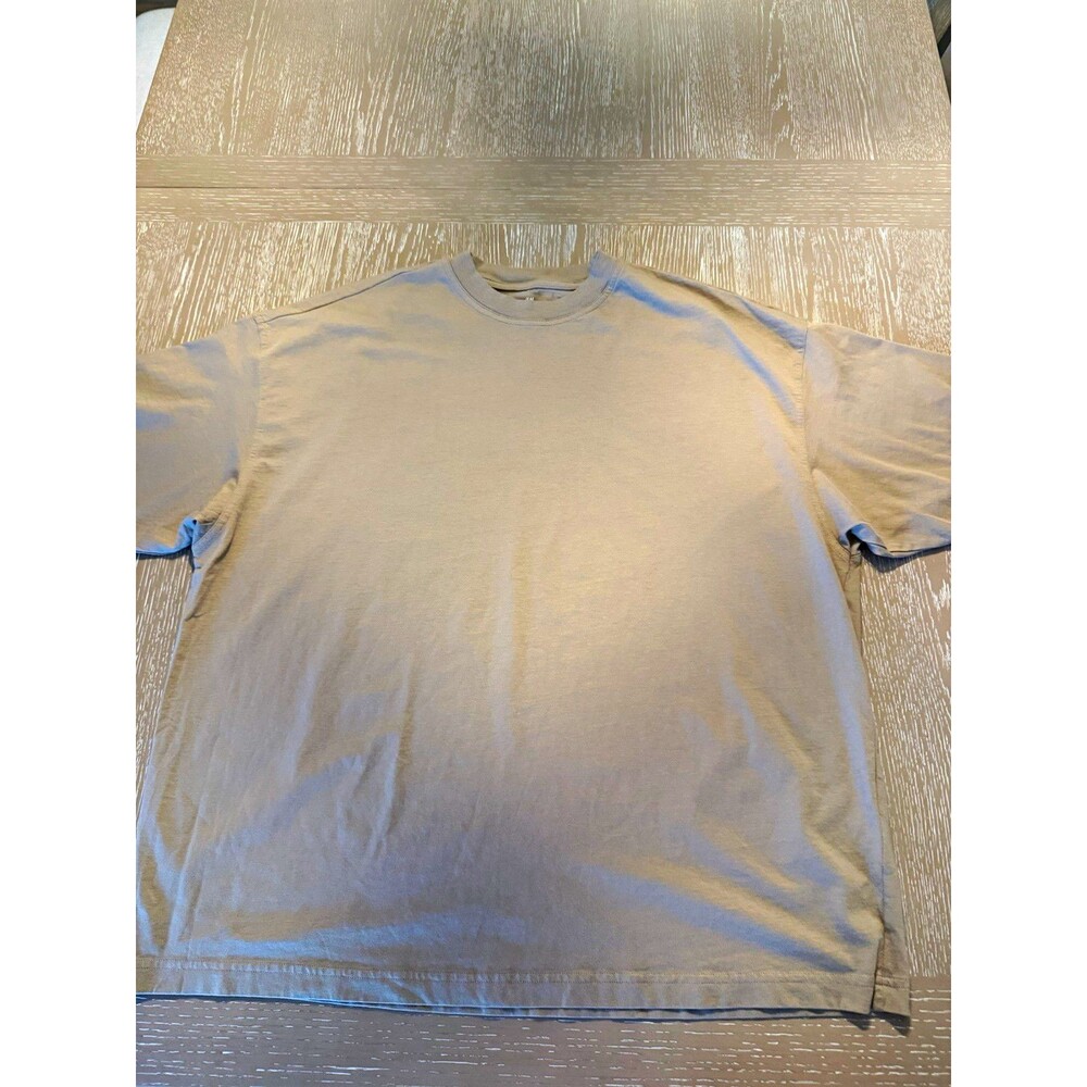 H&M Mens XL Brown Solid Oversized Fit Crew Neck Short Sleeve T-Shirt Tee
